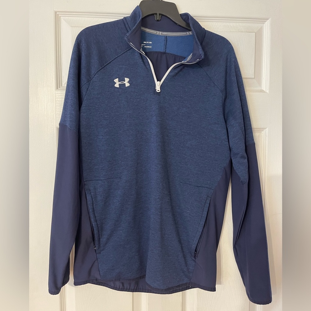 Under Armour Cold Gear half zip- blue-like new